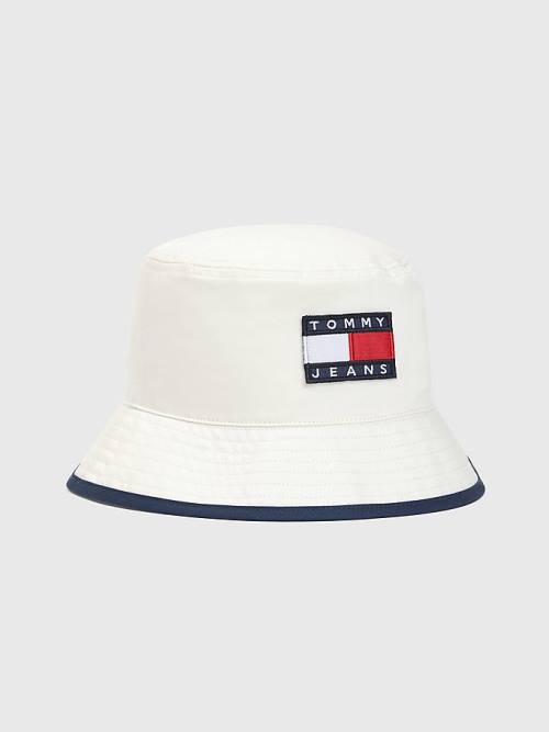 Tommy Hilfiger Organic Pamuklu Bucket Şapka Kadın Beyaz | TH036VYX