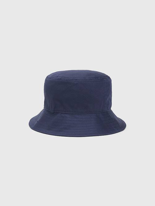 Tommy Hilfiger Organic Pamuklu Bucket Şapka Erkek Mavi | TH190DRA