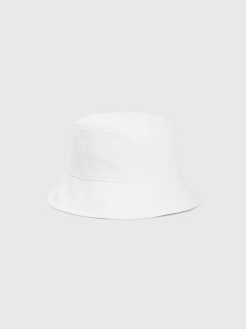 Tommy Hilfiger Organic Pamuklu Bucket Şapka Erkek Beyaz | TH453AZQ