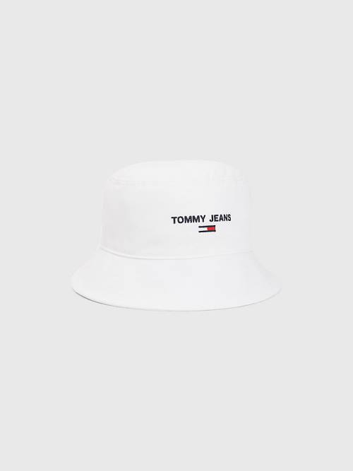 Tommy Hilfiger Organic Pamuklu Bucket Şapka Erkek Beyaz | TH453AZQ