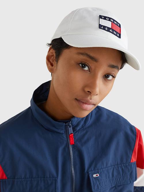 Tommy Hilfiger Organic Pamuklu Cap Şapka Kadın Beyaz | TH128JYF