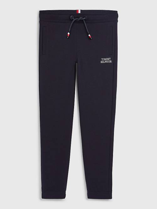 Tommy Hilfiger Organic Pamuklu Cuffed Joggers Pantolon Erkek Çocuk Mavi | TH768VCR