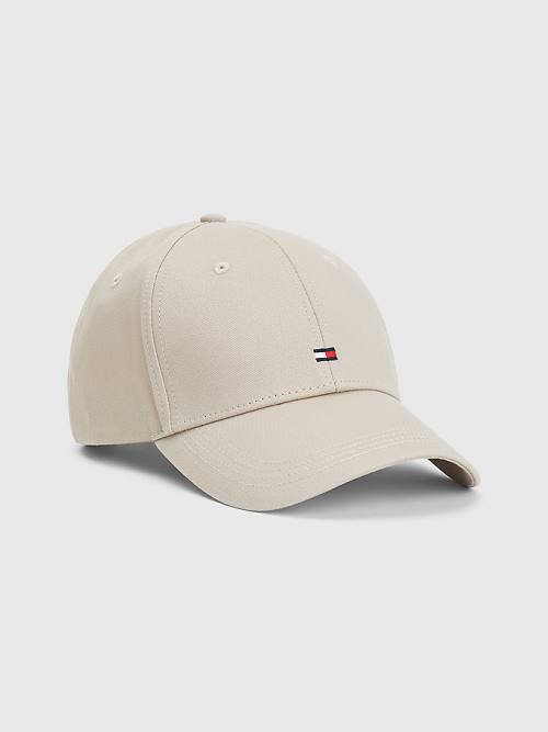 Tommy Hilfiger Organic Pamuklu Flag Embroidery Cap Şapka Erkek Bej Rengi | TH308XHB