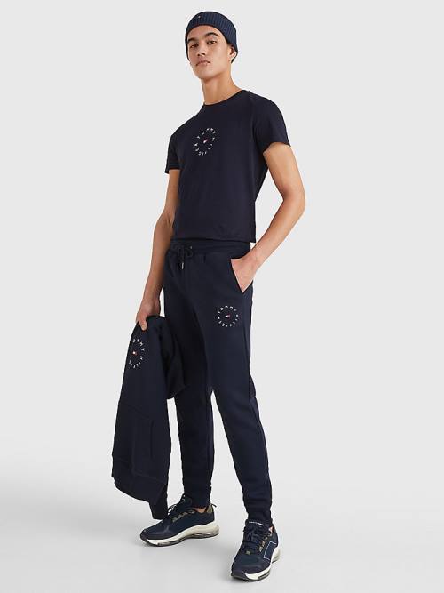 Tommy Hilfiger Organic Pamuklu Flex Fleece Joggers Pantolon Erkek Mavi | TH905FZB