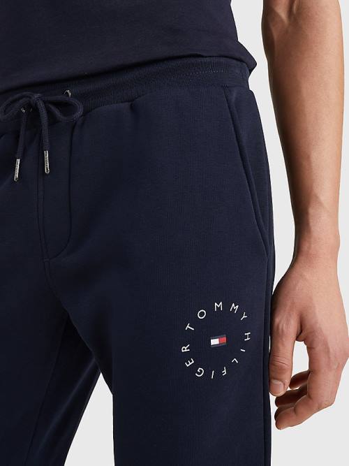 Tommy Hilfiger Organic Pamuklu Flex Fleece Joggers Pantolon Erkek Mavi | TH905FZB