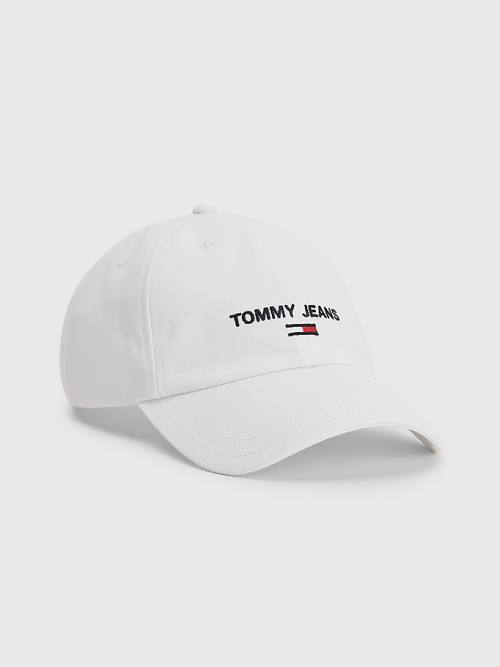 Tommy Hilfiger Organic Pamuklu Logo Embroidery Cap Şapka Kadın Beyaz | TH569JXI