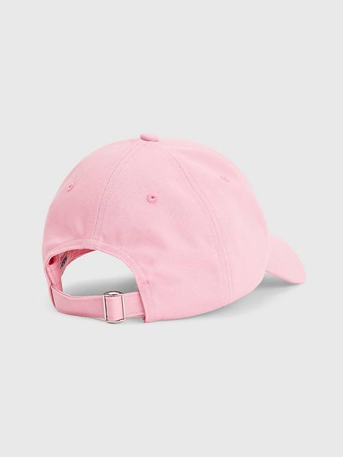 Tommy Hilfiger Organic Pamuklu Logo Embroidery Cap Şapka Kadın Pembe | TH951KRJ