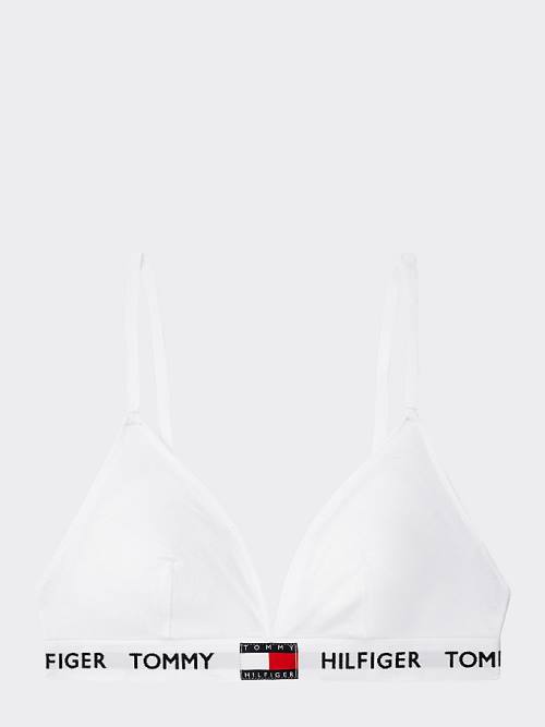 Tommy Hilfiger Organic Pamuklu Padded Triangle Bra İç Giyim Kadın Beyaz | TH309YZG