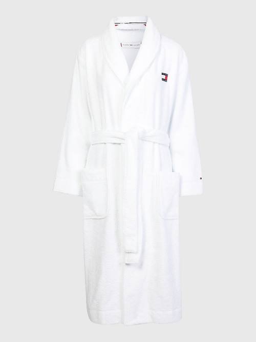 Tommy Hilfiger Organic Pamuklu Towelling Robe Pijama Kadın Beyaz | TH642EFL