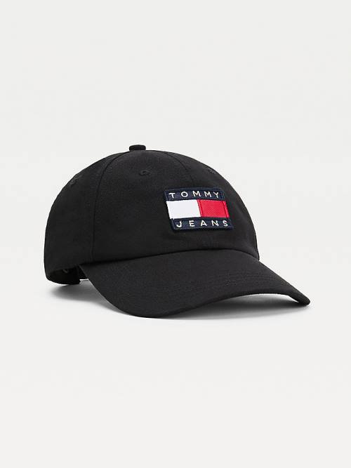 Tommy Hilfiger Organic Pamuklu Twill Cap Şapka Kadın Siyah | TH752ZJD