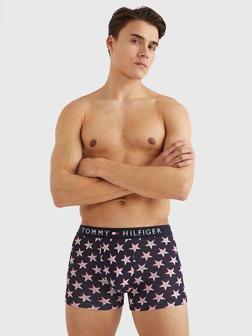 Tommy Hilfiger Original All-Over Print Trunks İç Giyim Erkek Bej Rengi | TH094TQV