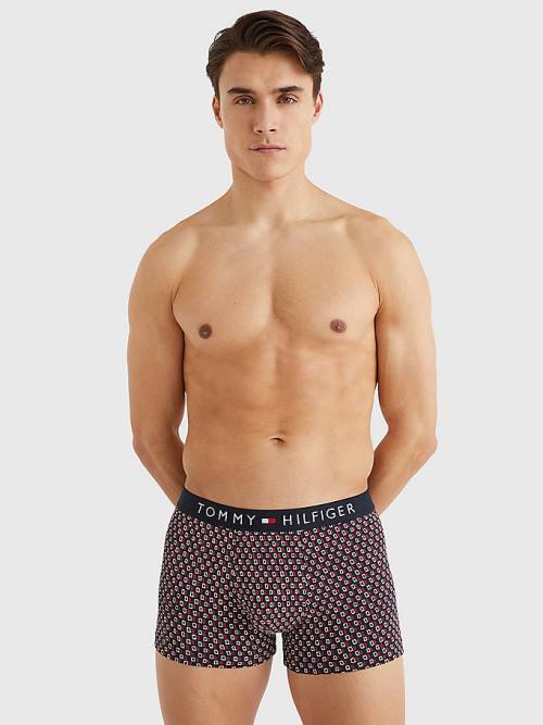 Tommy Hilfiger Original All-Over Print Trunks İç Giyim Erkek Siyah | TH170GPZ