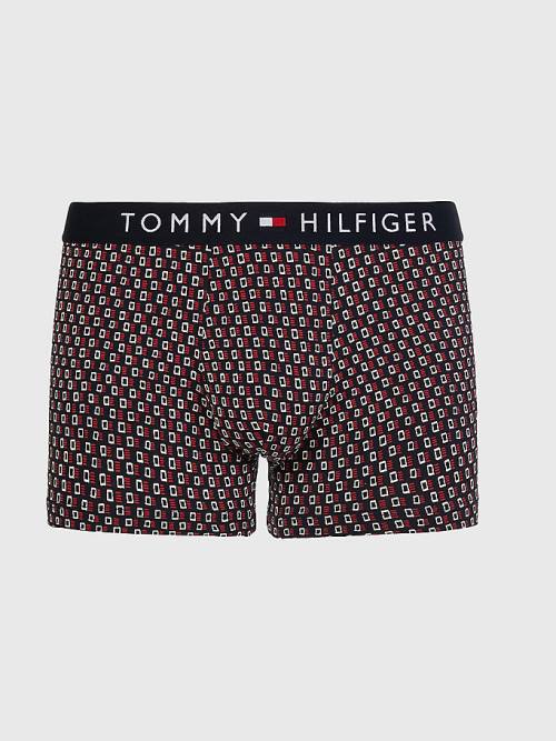 Tommy Hilfiger Original All-Over Print Trunks İç Giyim Erkek Siyah | TH170GPZ