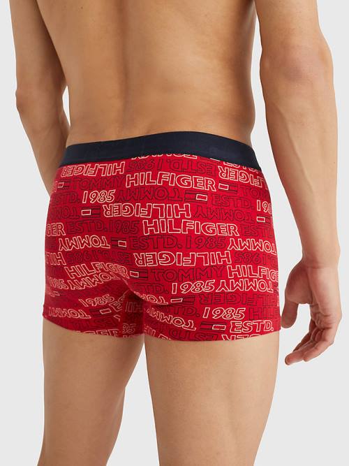 Tommy Hilfiger Original All-Over Print Trunks İç Giyim Erkek Bej Rengi | TH267QXT