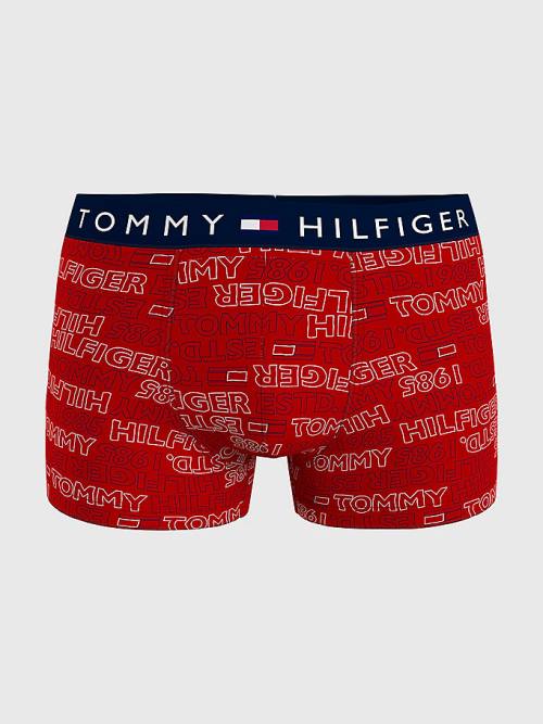 Tommy Hilfiger Original All-Over Print Trunks İç Giyim Erkek Bej Rengi | TH267QXT