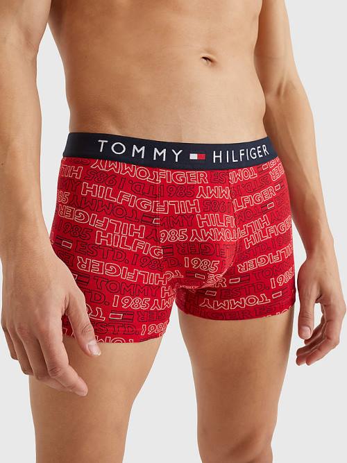 Tommy Hilfiger Original All-Over Print Trunks İç Giyim Erkek Bej Rengi | TH267QXT