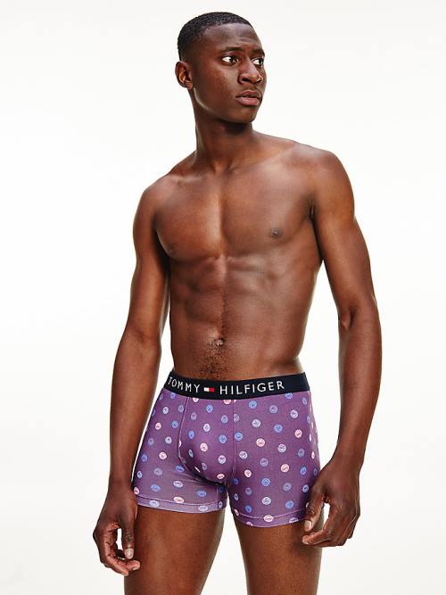 Tommy Hilfiger Original All-Over Print Trunks İç Giyim Erkek Bej Rengi | TH621LEJ