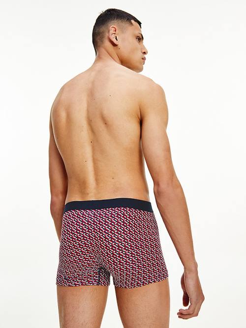 Tommy Hilfiger Original All-Over Print Trunks İç Giyim Erkek Bej Rengi | TH729BMQ