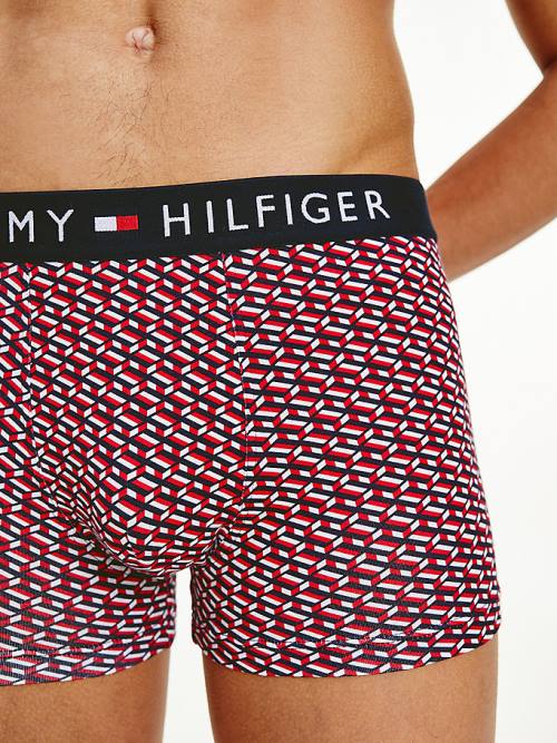 Tommy Hilfiger Original All-Over Print Trunks İç Giyim Erkek Bej Rengi | TH729BMQ