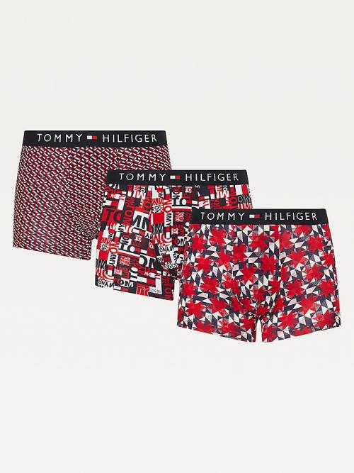 Tommy Hilfiger Original All-Over Print Trunks İç Giyim Erkek Bej Rengi | TH729BMQ