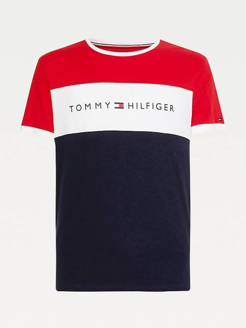 Tommy Hilfiger Original Colour-Blocked Logo Pijama Erkek Kırmızı | TH294DNU