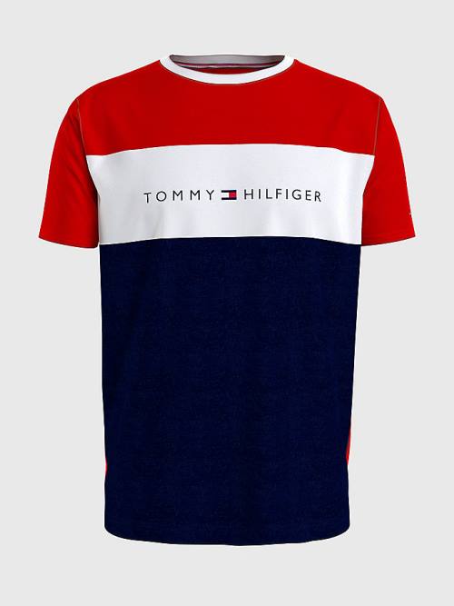 Tommy Hilfiger Original Colour-Blocked Logo Pijama Erkek Kırmızı | TH294DNU