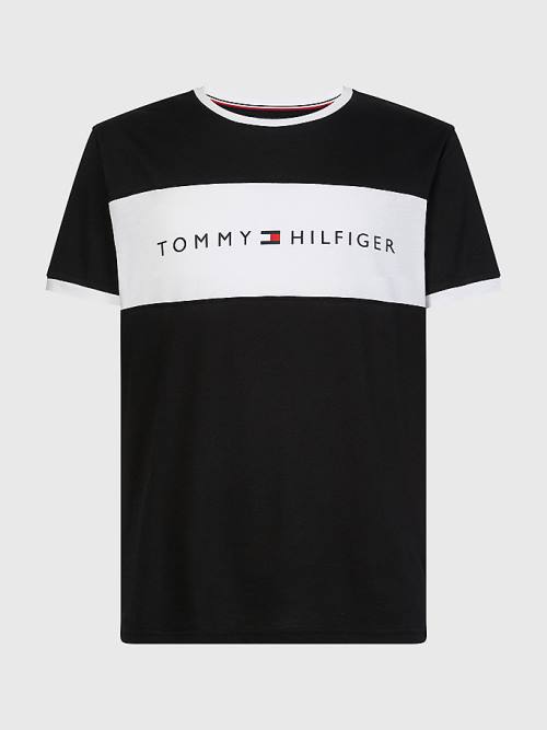 Tommy Hilfiger Original Colour-Blocked Logo Pijama Erkek Siyah | TH561RYA