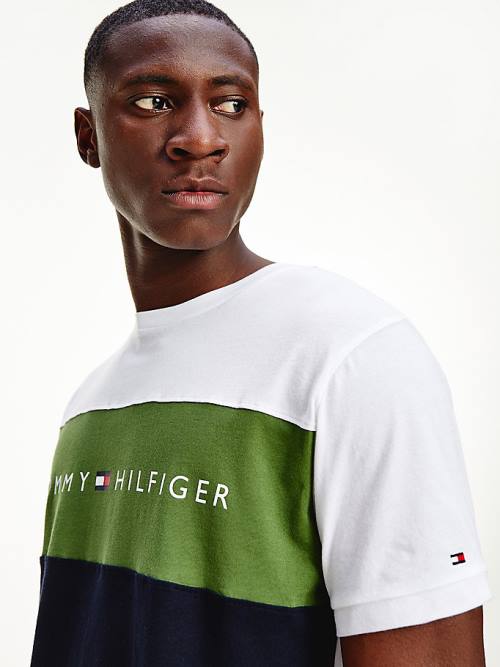 Tommy Hilfiger Original Colour-Blocked Logo Pijama Erkek Yeşil | TH928IHO