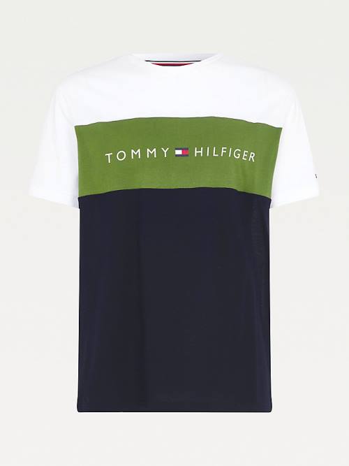 Tommy Hilfiger Original Colour-Blocked Logo Pijama Erkek Yeşil | TH928IHO