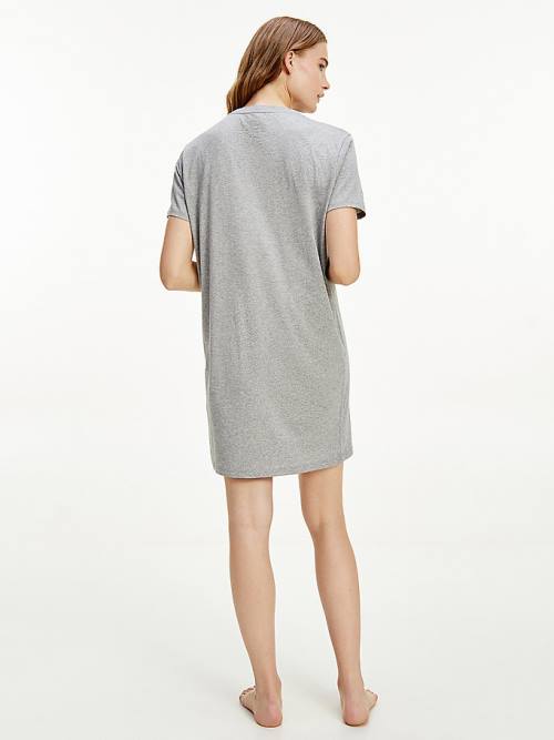 Tommy Hilfiger Original Half Sleeve Nightdress Pijama Kadın Gri | TH721BKV