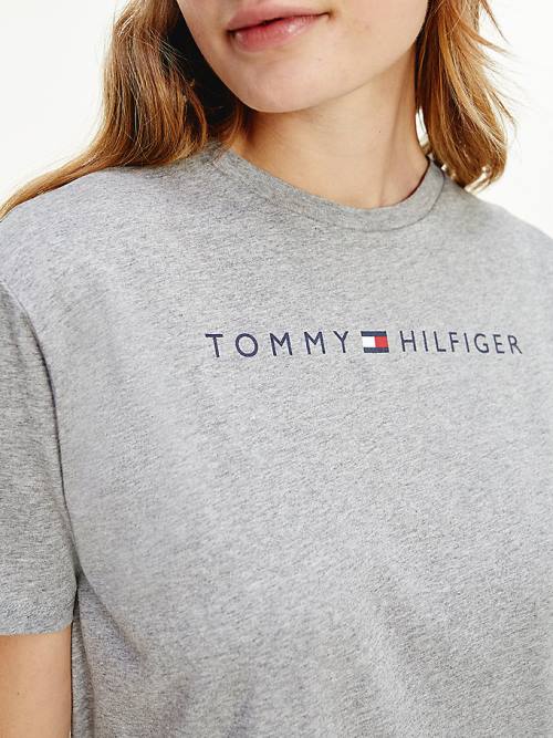 Tommy Hilfiger Original Half Sleeve Nightdress Pijama Kadın Gri | TH721BKV