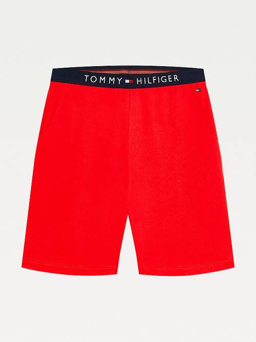 Tommy Hilfiger Original Jersey Logo Shorts Pijama Erkek Kırmızı | TH078ZYR