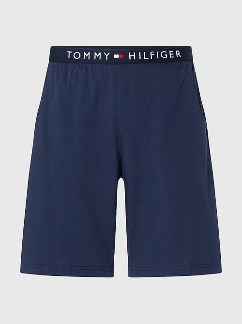 Tommy Hilfiger Original Jersey Logo Shorts Pijama Erkek Mavi | TH472TGX