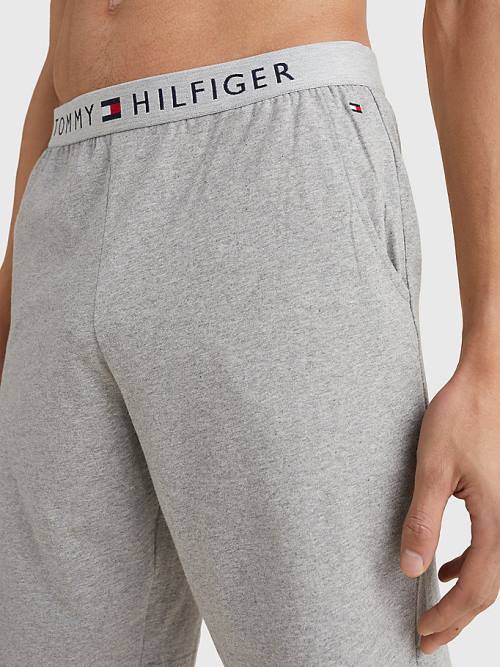 Tommy Hilfiger Original Jersey Logo Shorts Pijama Erkek Gri | TH547GNB