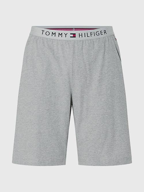 Tommy Hilfiger Original Jersey Logo Shorts Pijama Erkek Gri | TH547GNB