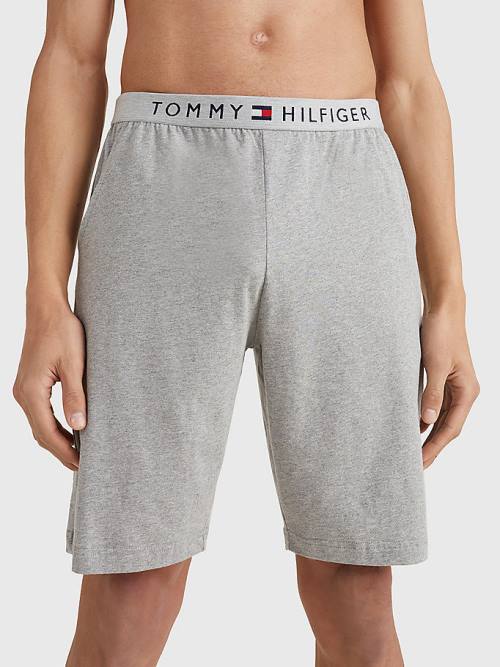 Tommy Hilfiger Original Jersey Logo Shorts Pijama Erkek Gri | TH547GNB