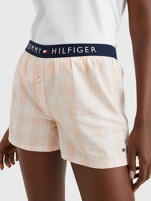 Tommy Hilfiger Original Kısa Print Set Pijama Kadın Pembe | TH465QCJ