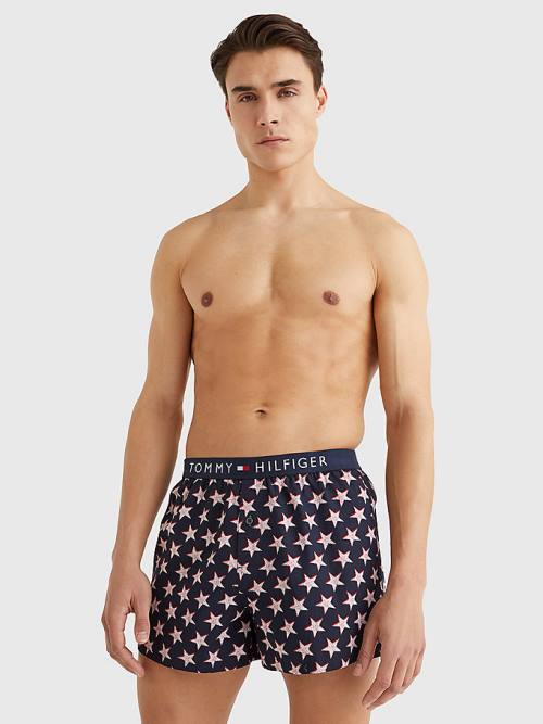 Tommy Hilfiger Original Logo Waistband Print Boksör Shorts İç Giyim Erkek Bej Rengi | TH257VJT