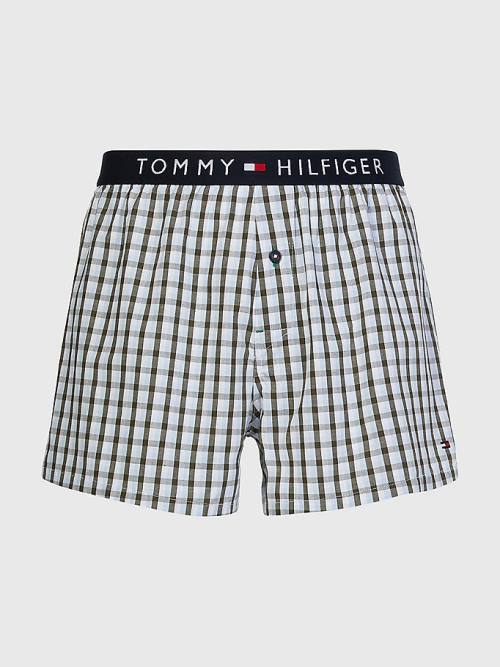 Tommy Hilfiger Original Logo Waistband Print Boksör Shorts İç Giyim Erkek Bej Rengi | TH954JNA