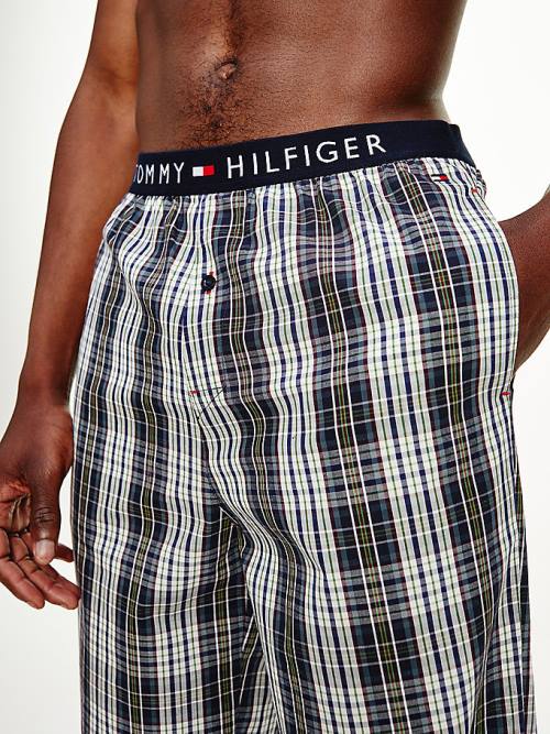 Tommy Hilfiger Original Woven Print Bottoms Pijama Erkek Mor | TH659FMT