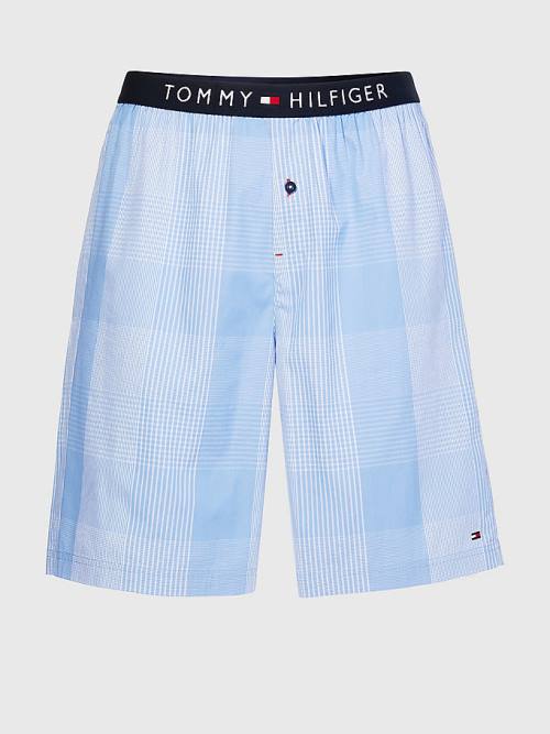 Tommy Hilfiger Original Woven Print Shorts Pijama Erkek Mavi | TH907VRX