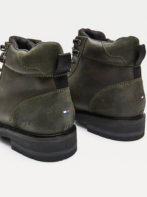 Tommy Hilfiger Outdoor Mixed Panel Ankle Bot Erkek Yeşil | TH426RSZ