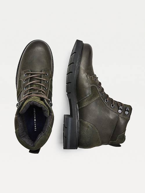 Tommy Hilfiger Outdoor Mixed Panel Ankle Bot Erkek Yeşil | TH426RSZ