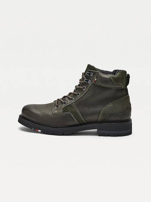 Tommy Hilfiger Outdoor Mixed Panel Ankle Bot Erkek Yeşil | TH426RSZ