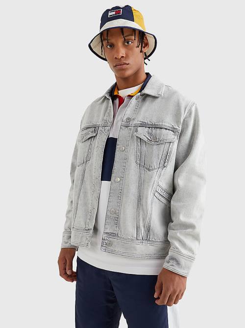 Tommy Hilfiger Oversized Rigid Denim Ceket Erkek Denim | TH347CZO