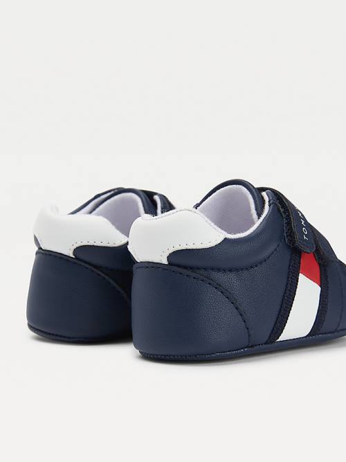 Tommy Hilfiger Padded Hook And Loop Sabitleme Spor Ayakkabı Erkek Çocuk Mavi | TH123KEU