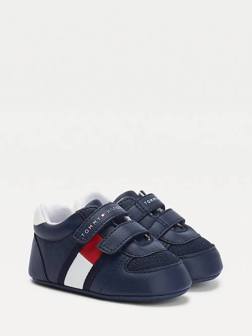 Tommy Hilfiger Padded Hook And Loop Sabitleme Spor Ayakkabı Erkek Çocuk Mavi | TH123KEU