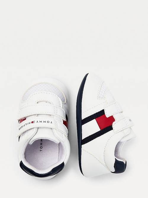 Tommy Hilfiger Padded Hook And Loop Sabitleme Spor Ayakkabı Erkek Çocuk Beyaz | TH625UET