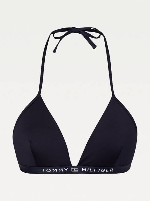 Tommy Hilfiger Padded Triangle Bikini Top Mayo Kadın Mavi | TH398URZ