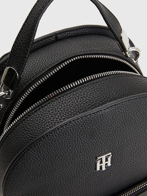 Tommy Hilfiger Pebble Grain Backpack Çanta Kadın Siyah | TH402DSJ